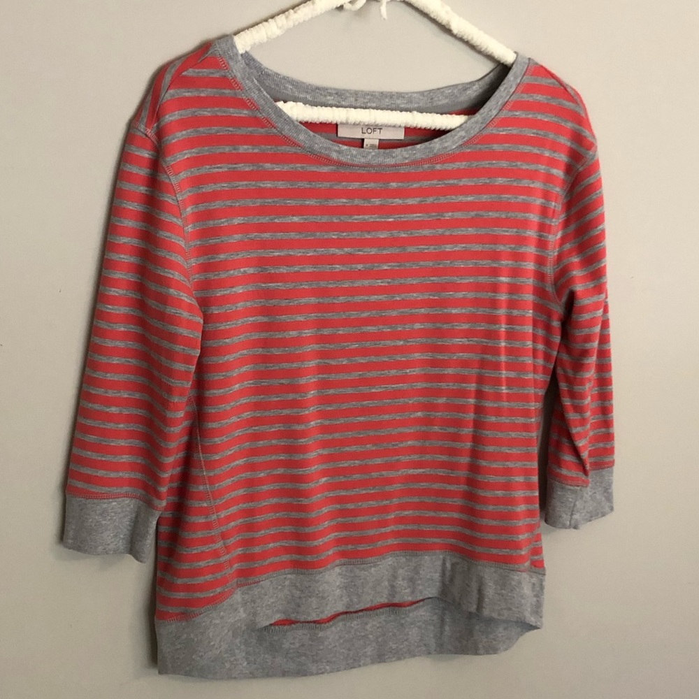 LOFT 3/4 sleeve stripe top
